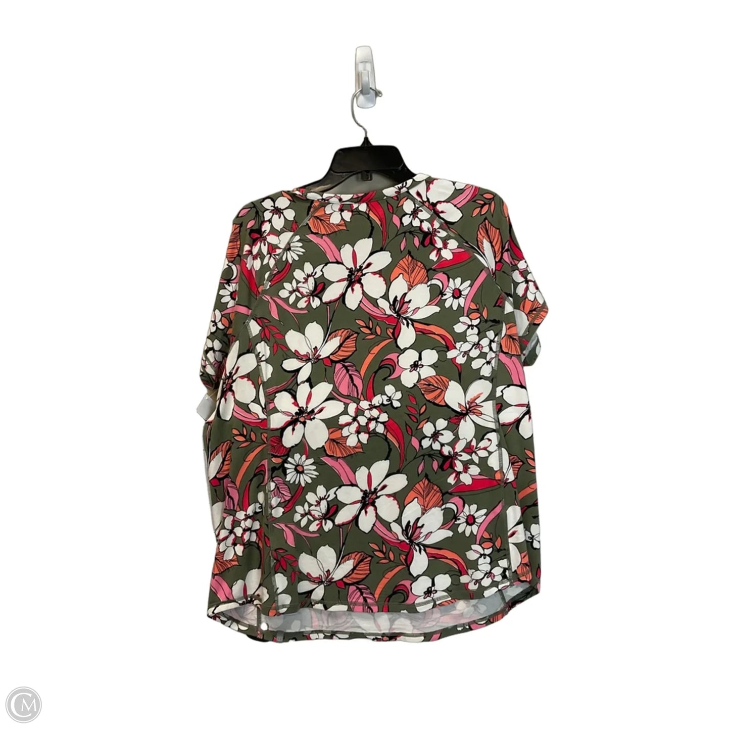Top Short Sleeve By Talbots In Green, Size: Xl