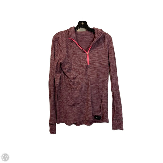 Athletic Top Long Sleeve Collar By Lululemon In Red, Size: 10