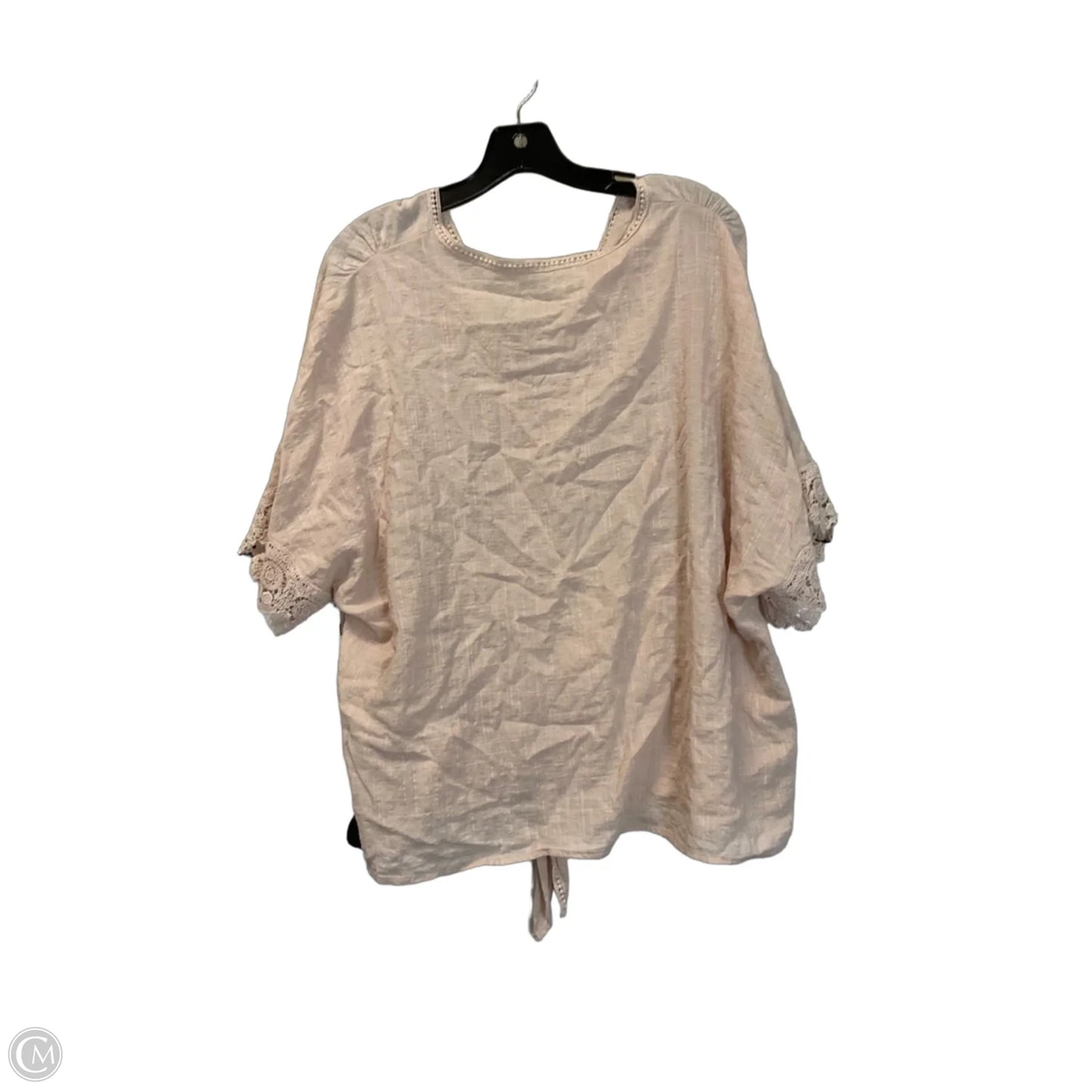 Top Short Sleeve By Max Studio In Pink, Size: 1x