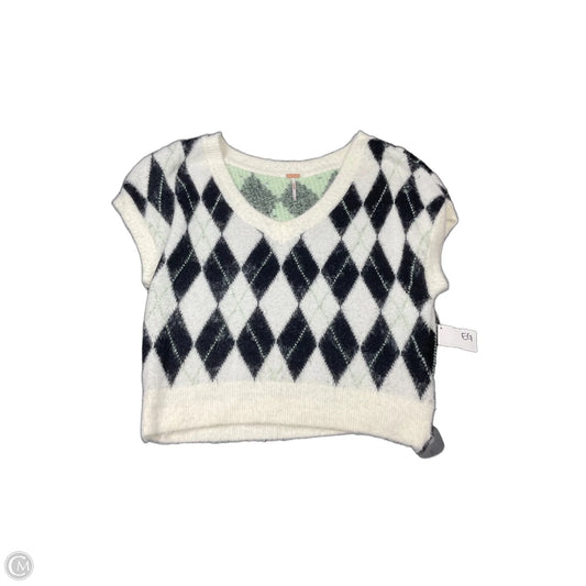 Sweater Short Sleeve By Free People In Plaid Pattern, Size: Xs