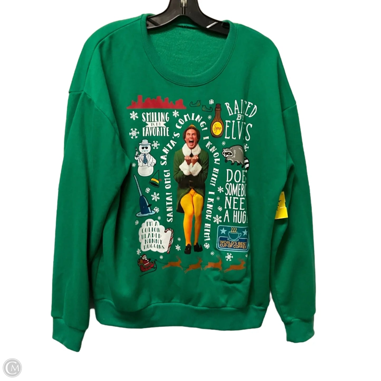 Sweatshirt Crewneck By Clothes Mentor In Green, Size: L