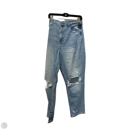 Jeans Straight By American Eagle In Blue Denim, Size: 16