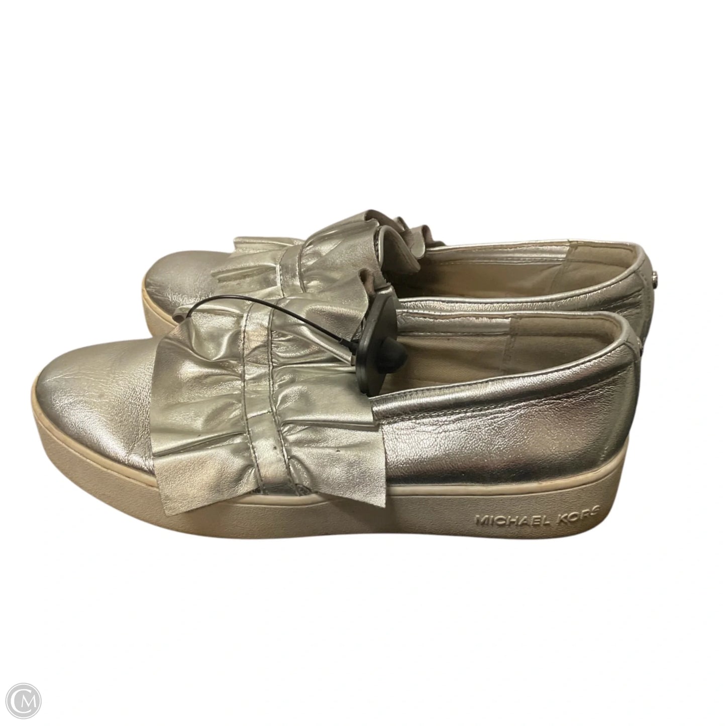 Shoes Designer By Michael Kors In Silver, Size: 10