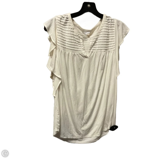 Top Short Sleeve By Meadow Rue In White, Size: S