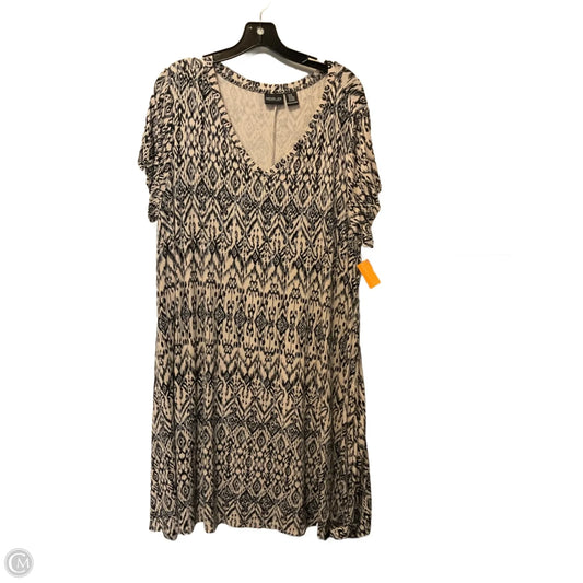 Dress Casual Midi By Rachel Zoe In Black & Tan, Size: 2x