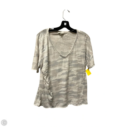 Top Short Sleeve Basic By Lucky Brand In Grey, Size: M