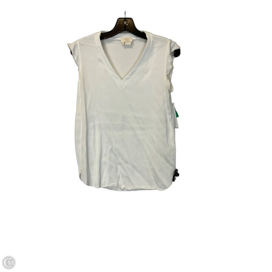 Top Sleeveless Designer By Kate Spade In White, Size: Xs