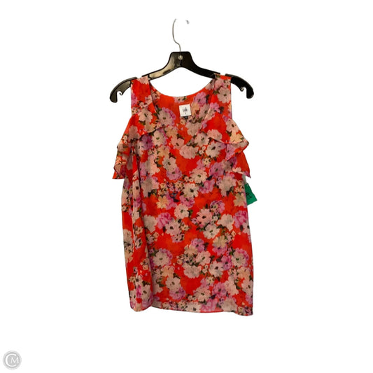 Top Sleeveless By Cabi In Red, Size: M