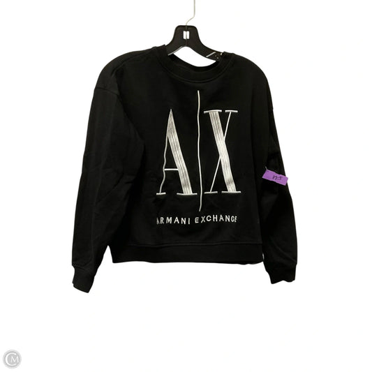 Sweatshirt Crewneck By Armani Exchange In Black, Size: M