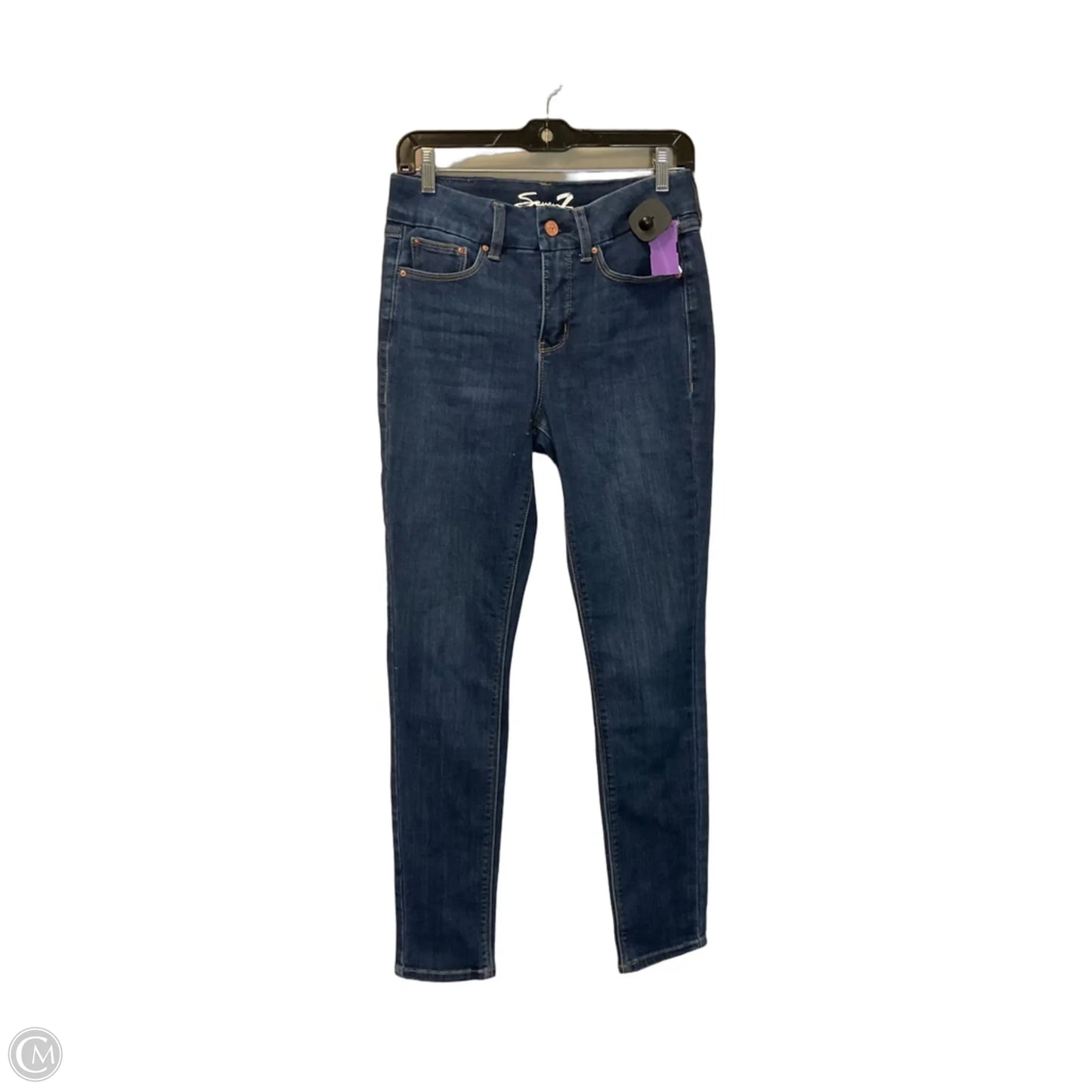 Jeans Straight By Seven 7 In Blue Denim, Size: 4