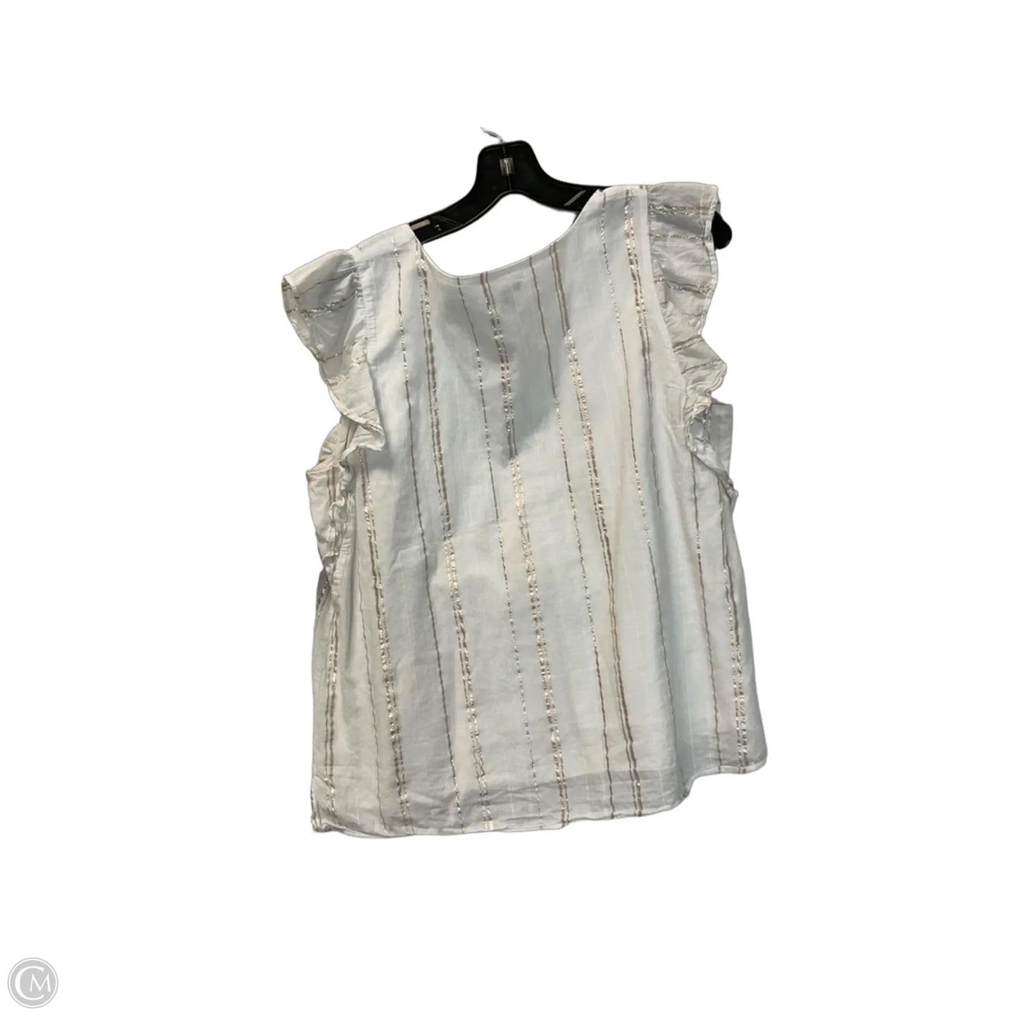 Top Sleeveless By Ann Taylor In White, Size: M