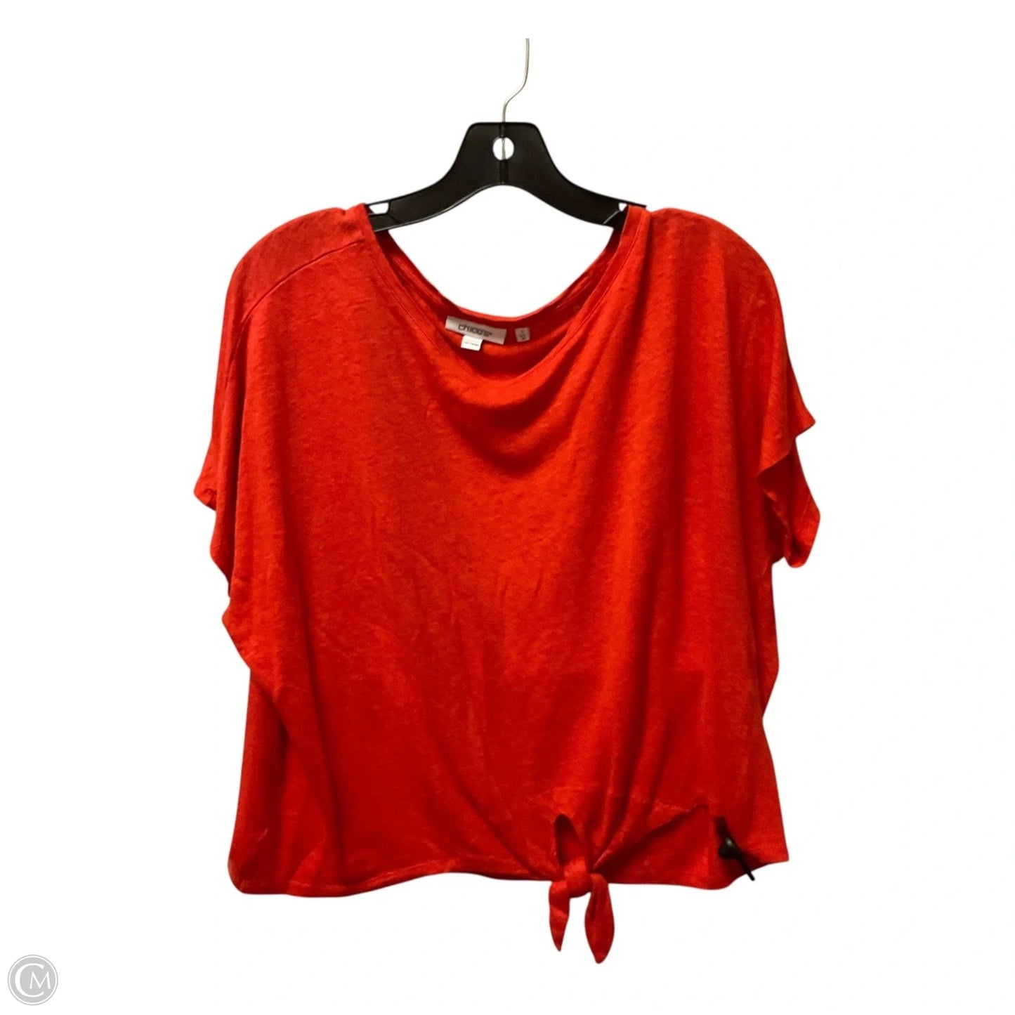 Top Short Sleeve By Chicos In Red, Size: M