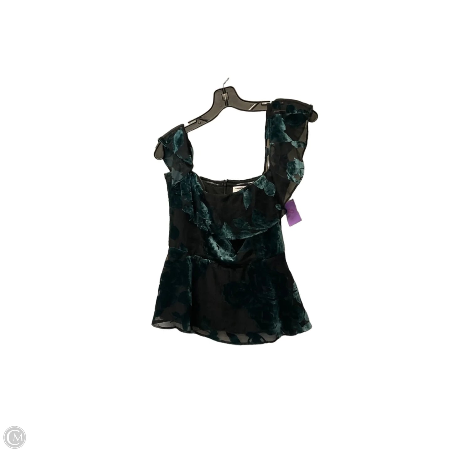 Top Sleeveless By Amanda Uprichard In Black & Green, Size: S