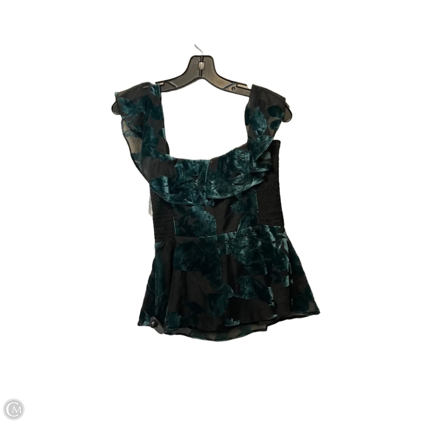 Top Sleeveless By Amanda Uprichard In Black & Green, Size: S
