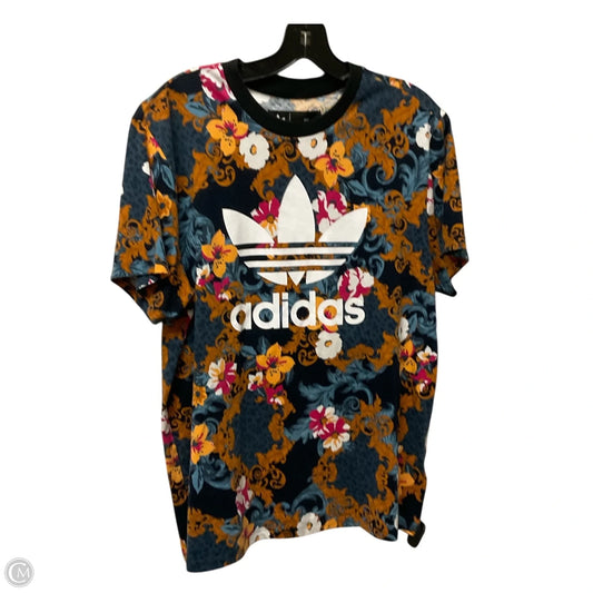 Top Short Sleeve By Adidas In Multi-colored, Size: L