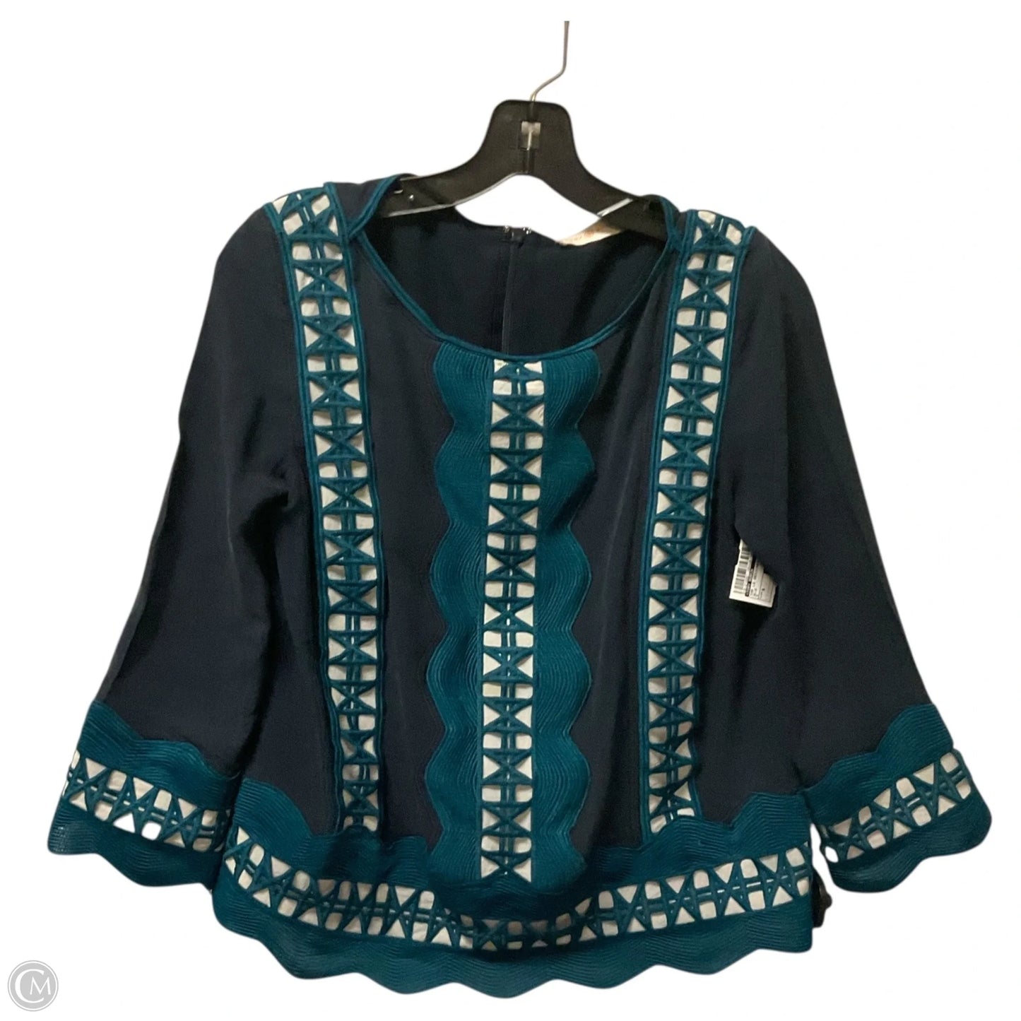 Top Long Sleeve Designer By Tory Burch In Blue, Size: S