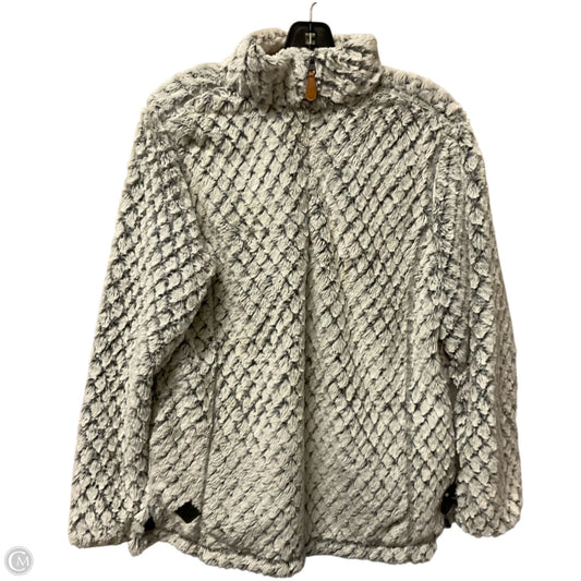 Jacket Fleece By Simply Southern In Grey, Size: S