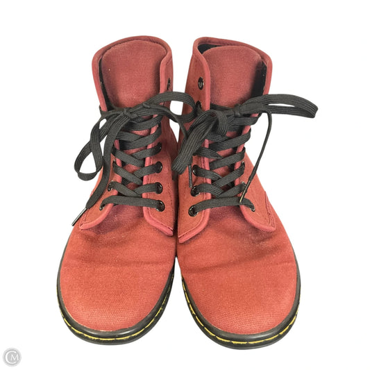 Boots Combat By Dr Martens In Red, Size: 7