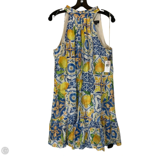 Dress Casual Midi By 1.state In Blue & Yellow, Size: M
