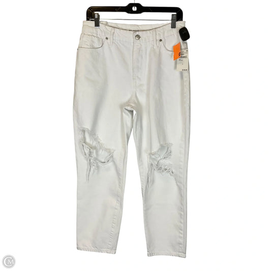 Jeans Straight By Good American In White Denim, Size: 6