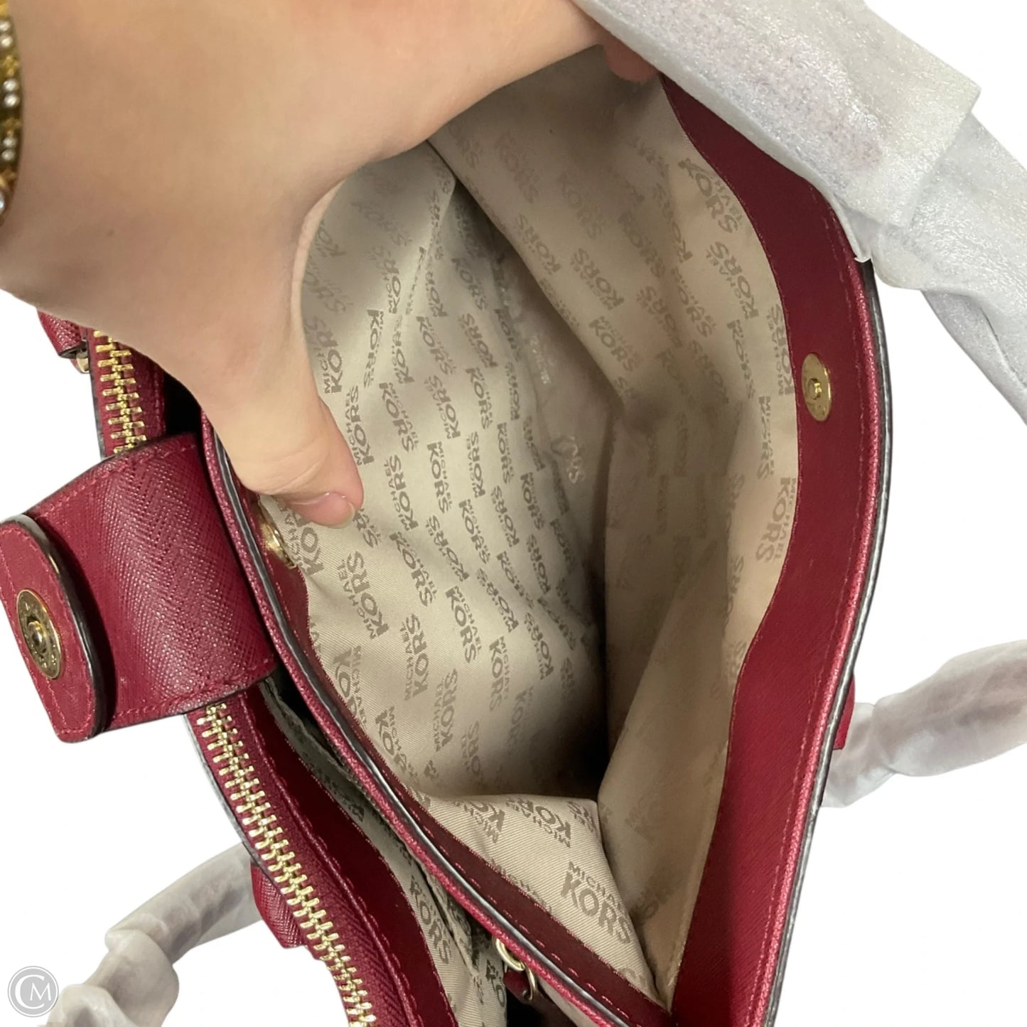 Crossbody Designer By Michael Kors, Size: Medium