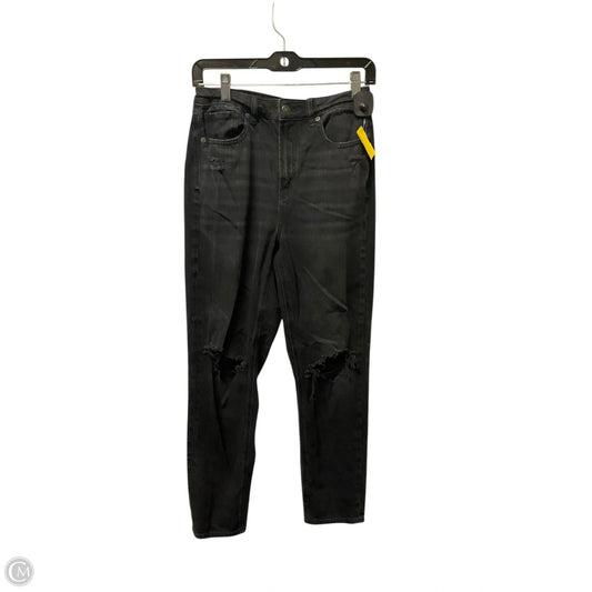 Jeans Boyfriend By American Eagle In Black Denim, Size: 4