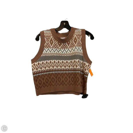 Vest Other By Clothes Mentor In Brown, Size: Xl