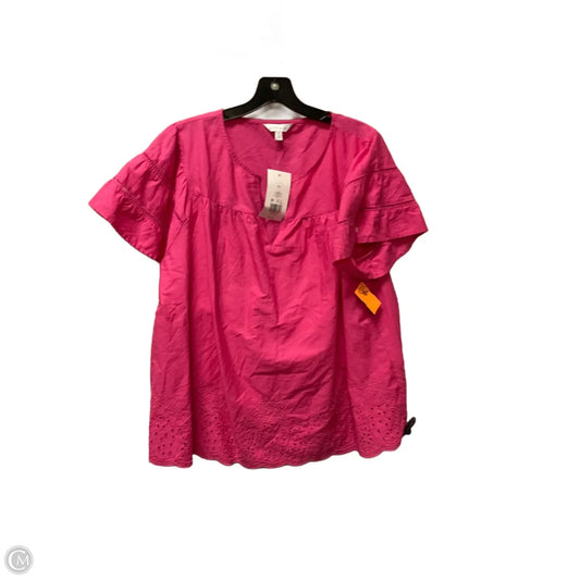 Top Short Sleeve Basic By Crown And Ivy In Pink, Size: Xl