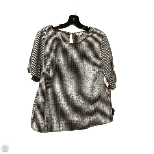 Top Short Sleeve Basic By Crown And Ivy In Blue & White, Size: L