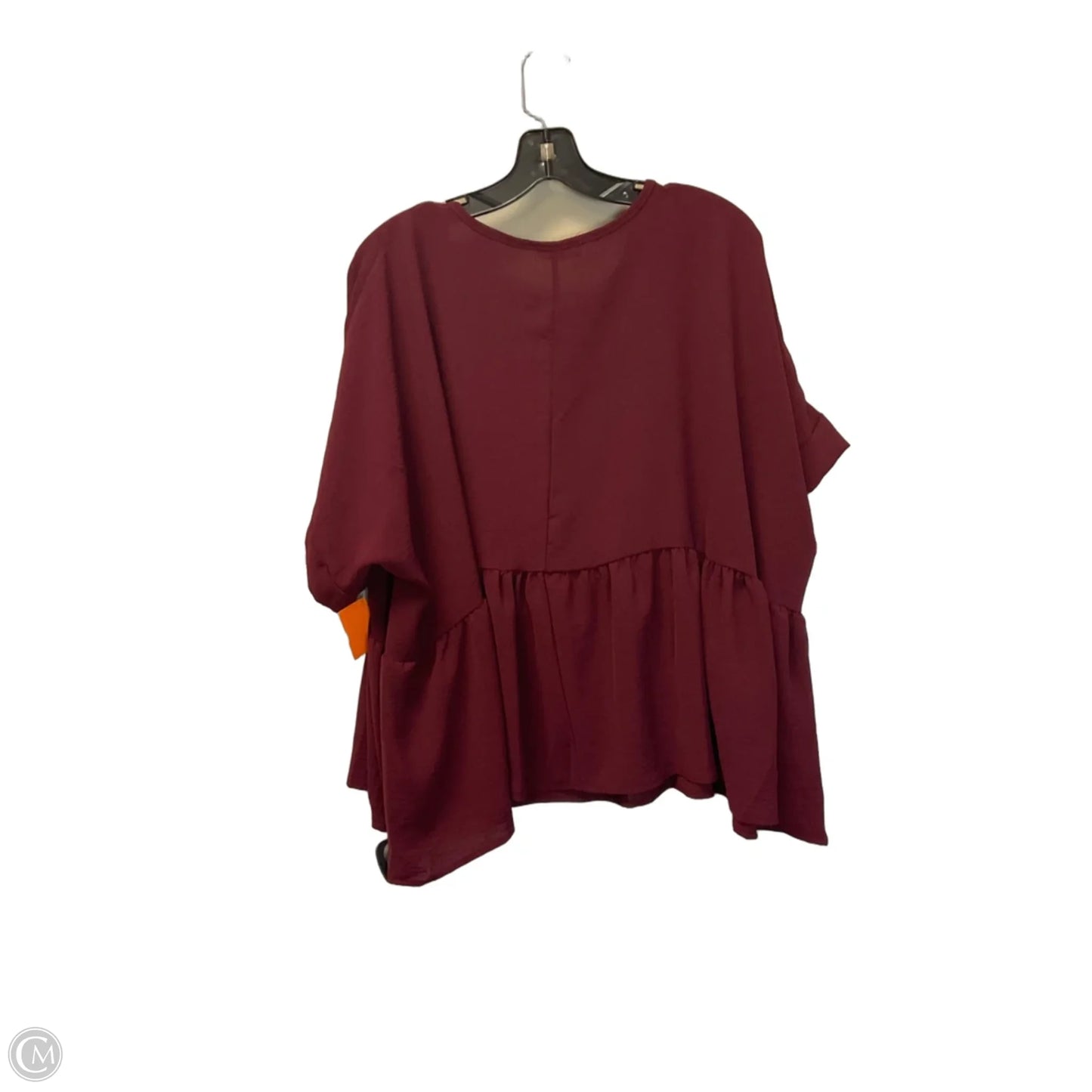 Top Short Sleeve Basic By Entro In Red, Size: M