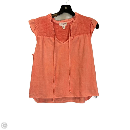 Top Sleeveless Basic By Cloth & Stone In Pink, Size: S