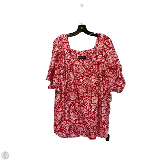 Top Short Sleeve Basic By Lane Bryant In Red, Size: Xxl