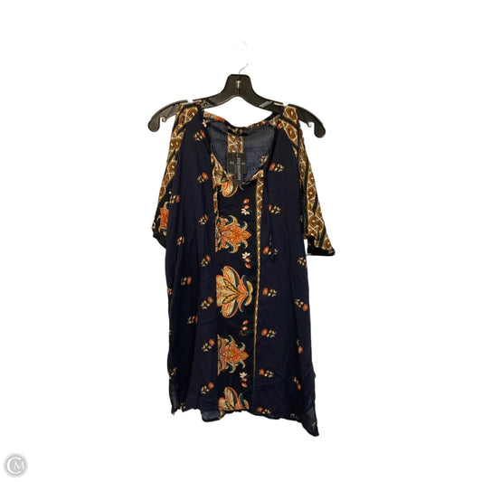 Top Short Sleeve Basic By Reborn In Blue, Size: L