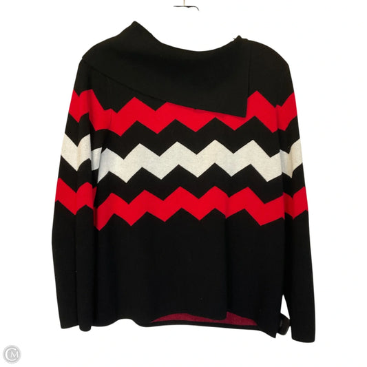 Top Long Sleeve By Investments In Black & Red, Size: S