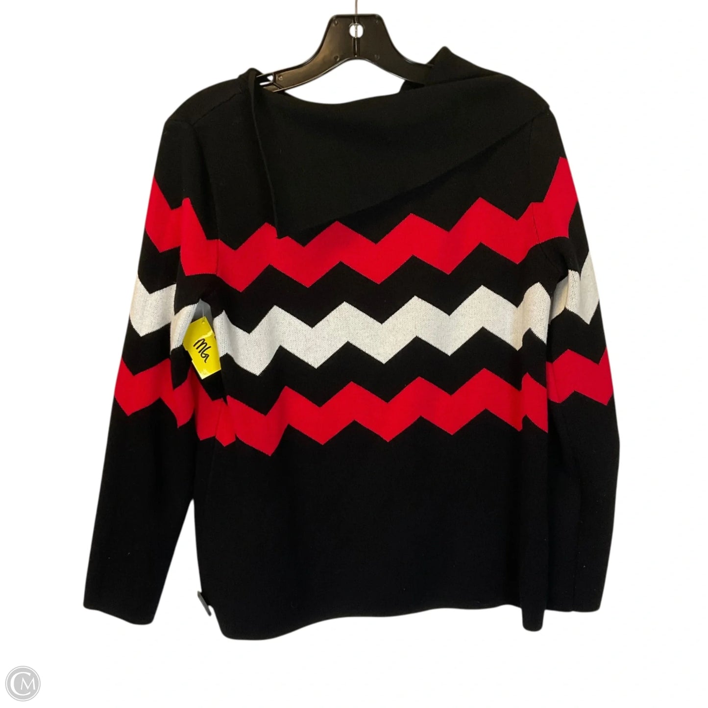 Top Long Sleeve By Investments In Black & Red, Size: S
