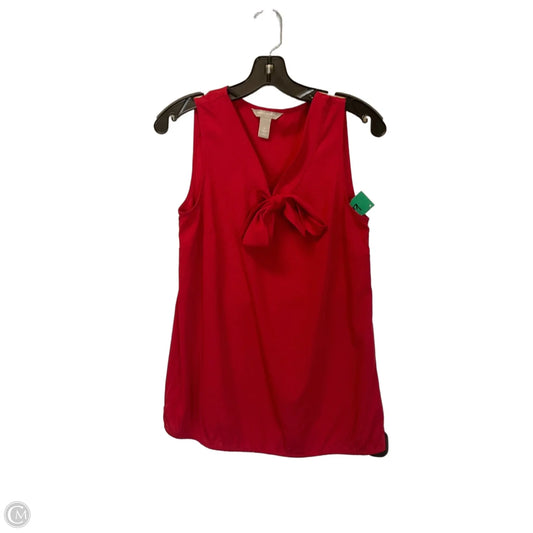 Top Sleeveless Basic By Banana Republic In Red, Size: S