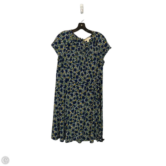 Dress Casual Midi By Michael By Michael Kors In Blue, Size: 1x