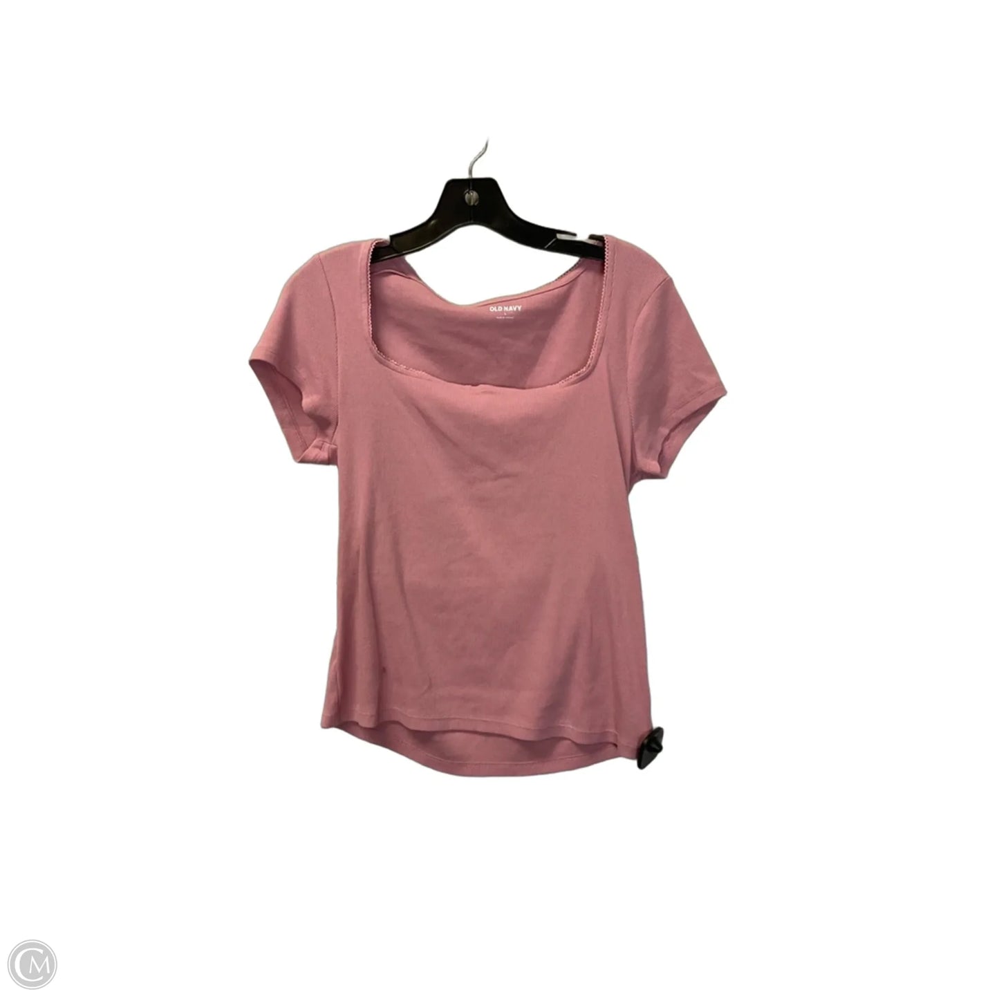Top Short Sleeve Basic By Old Navy In Pink, Size: L