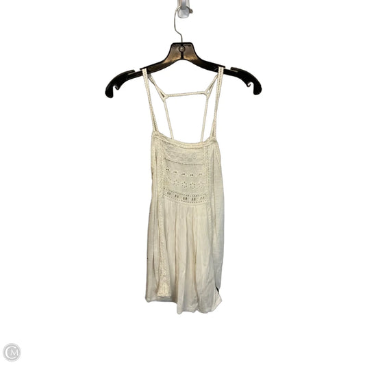 Top Sleeveless Basic By American Eagle In Cream, Size: Xs