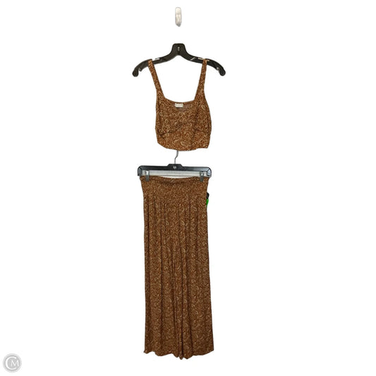 Top 2pc Sleeveless By Paper Crane In Brown, Size: S