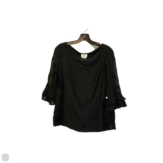 Top Long Sleeve Designer By Kate Spade In Black, Size: S