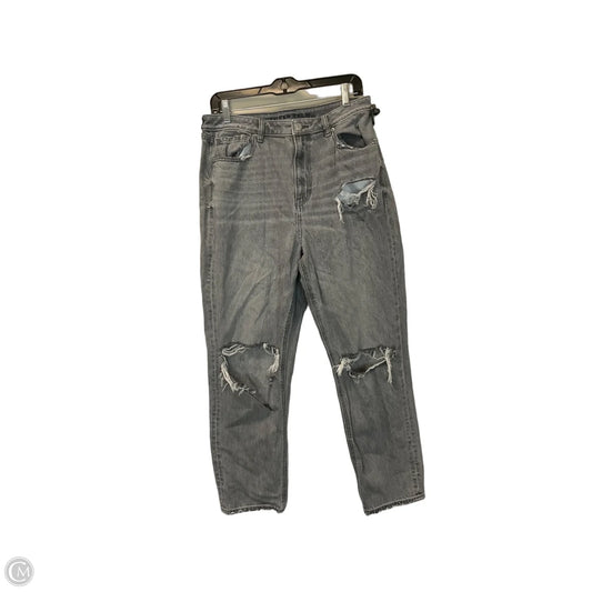 Jeans Straight By American Eagle In Grey Denim, Size: 12
