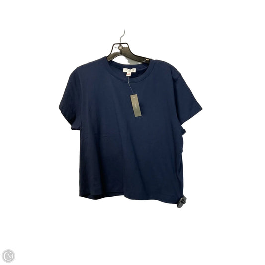 Top Short Sleeve By J. Crew In Navy, Size: L