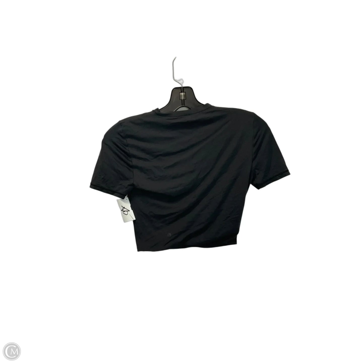 Athletic Top Short Sleeve By Lululemon In Black, Size: Xs