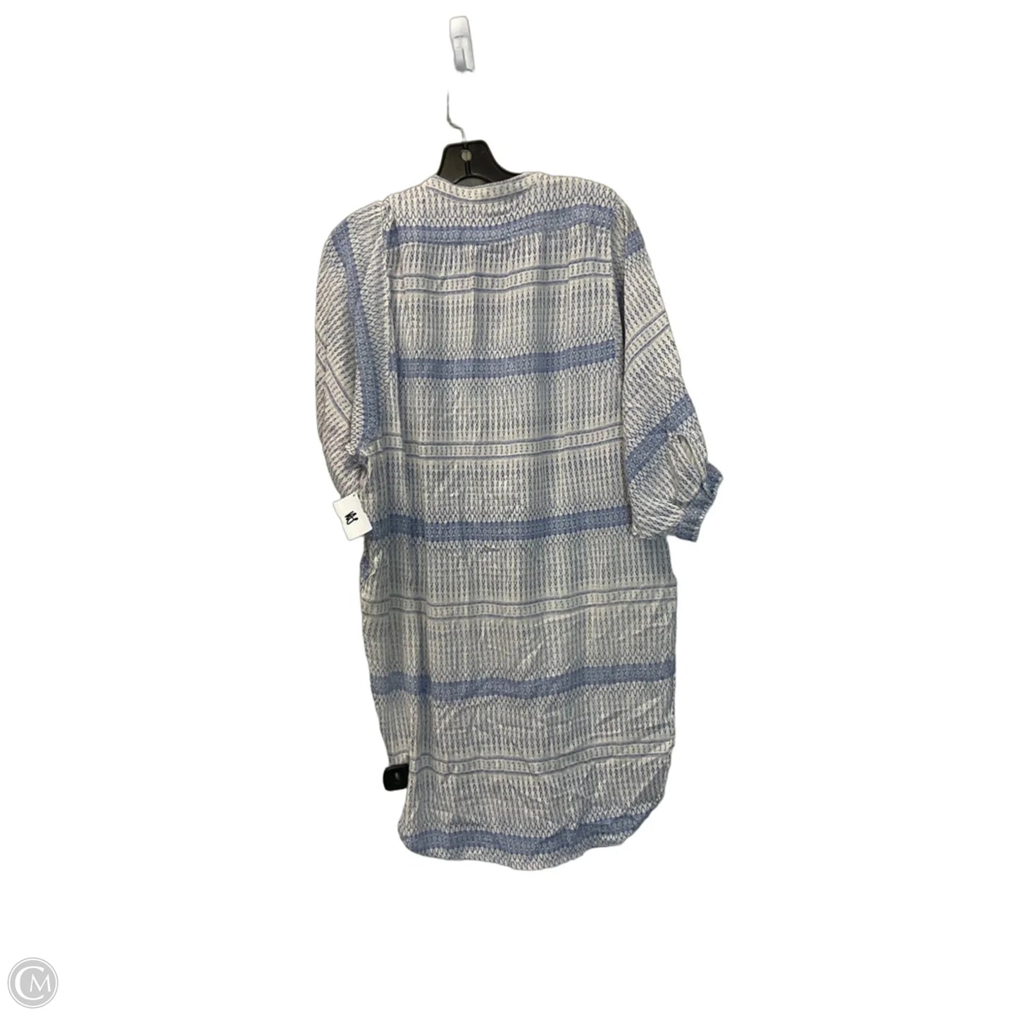 Dress Casual Midi By Maeve In Blue & White, Size: S