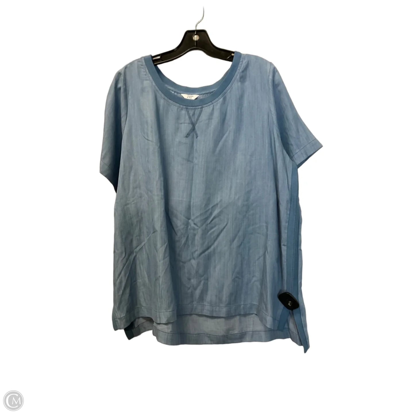 Top Short Sleeve Basic By Crown And Ivy In Blue, Size: Xl
