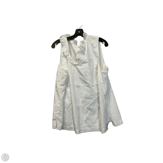 Top Sleeveless Basic By Talbots In White, Size: 2x