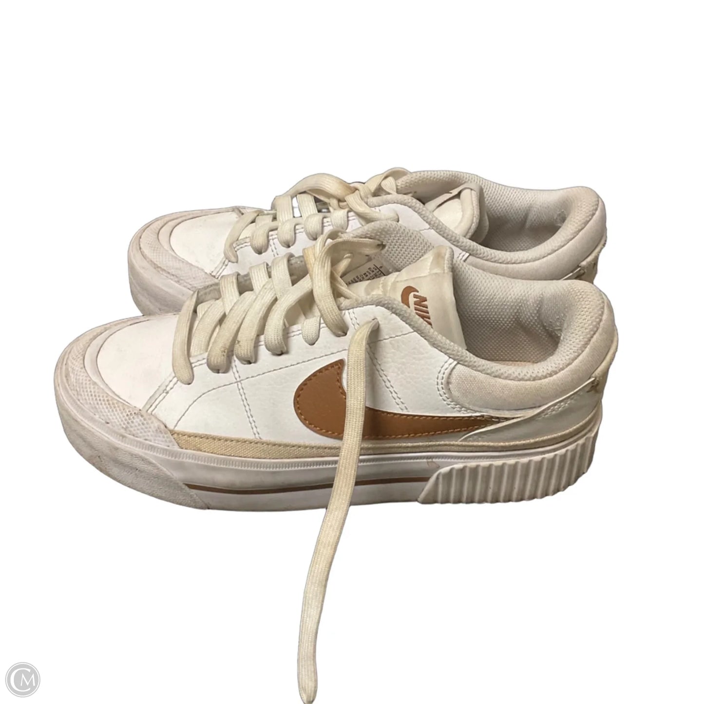 Shoes Athletic By Nike In Cream, Size: 6