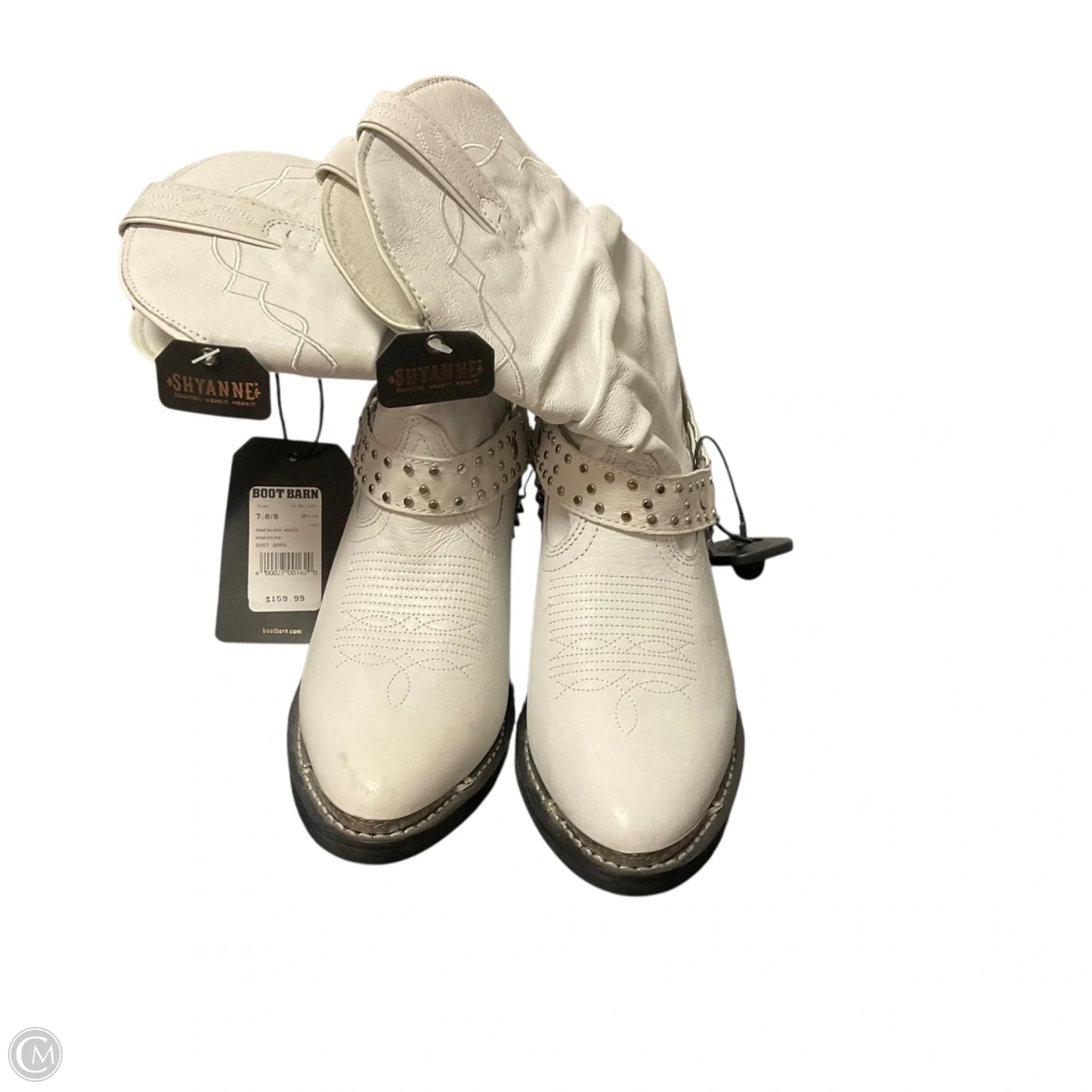 Boots Mid-calf Heels By Shyanne In White, Size: 7