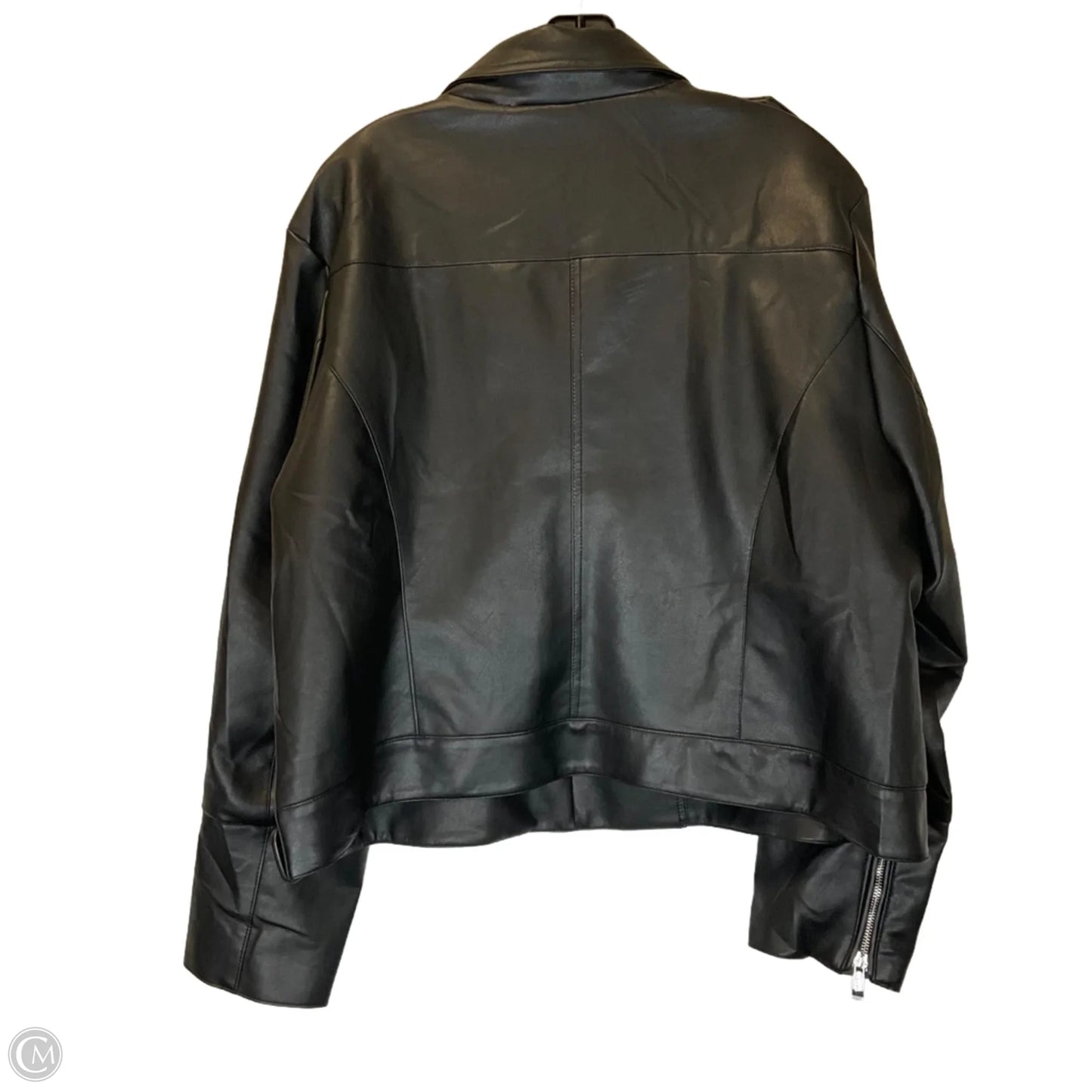 Jacket Moto By Nicole Miller In Black, Size: 2x